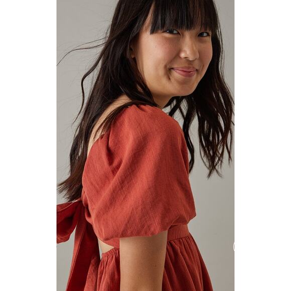 Francesca’s red Puff Shoulder Mini dress Hello Franki Girls Youth 14 Burgundy - Picture 3 of 8